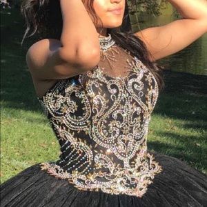 Quinceañera by House of Wu ~Black & Gold Ball Gown